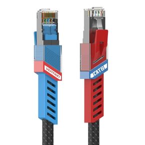 VENTION Cat 8 Ethernet Cable - High-Speed 40Gbps, Gold Plated RJ45 Connectors, Heavy Duty SFTP LAN Network Cable for Gaming Enthusiasts, Router, Modem, Xbox, PC, and More
