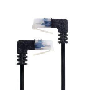 xiwai Ultra Slim Cat6 Ethernet Cable RJ45 Down Angled 25cm UTP Network Cable Patch Cord 90 Degree Cat6a LAN for Laptop Router TV Box