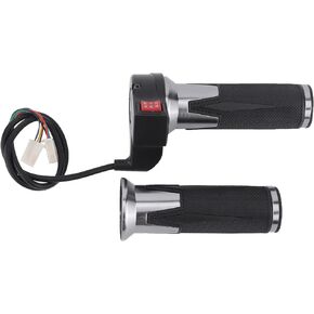 Keenso Throttle Grip Speed Control, 1 Pair Handlebar Throttle Grip 3 Speed Control Universal Throttle Handle for Electric Bikes Electric Modification Accessories