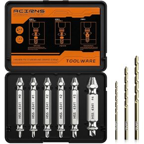 9 PCS Damaged Screw Extractor Set,Tools Gifts for Men-Gifts for Him,Mens Gifts,Birthday Gifts Cool Stuff Gadgets for Men Dad Boyfriend Father Husband, Broken Damaged & Stripped Screw Remover Set