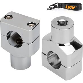 LKV Motorcycle Universal 1" 25MM Handlebar Riser Clamp Increase Handlebar Height Compatible with Harley Dyna Sportster Kawasaki Suzuki Yamaha Honda Shadow