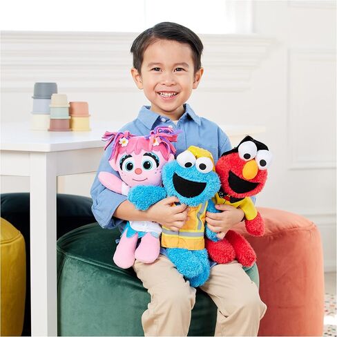 GUND Sesame Street Official Construction Worker Cookie Monster Muppet Plush, Premium Plush Toy for Ages 1 & Up, Blue/Orange, 13" in Saudi Arabia
