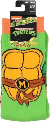 Teenage Mutant Ninja Turtles Men's Split Toe Adult Costume Mid-Calf Crew Socks Fits Sock Size 10-13 in Saudi Arabia