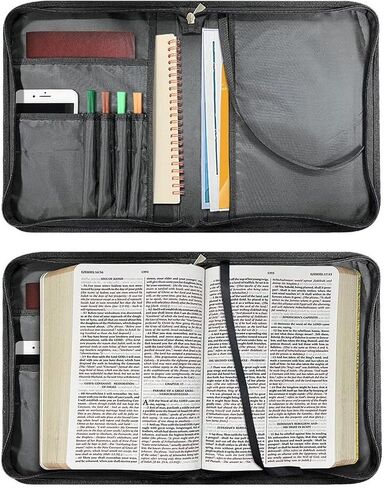 Bible Cover Case PU Leather Book Cover for Women Girls, Large Capacity Scripture Bag Bible Cover Bags in Saudi Arabia
