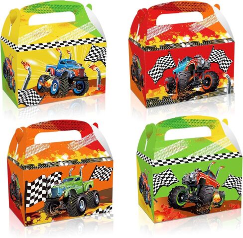 12 Packs Off-road Racing Party Favor Treat Boxes Goodies Boxes Monster Truck Gift Boxes Racing Theme Candy Treat Boxes for Birthday Party Decration Supplies in Saudi Arabia