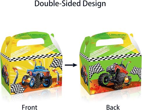 12 Packs Off-road Racing Party Favor Treat Boxes Goodies Boxes Monster Truck Gift Boxes Racing Theme Candy Treat Boxes for Birthday Party Decration Supplies in Saudi Arabia
