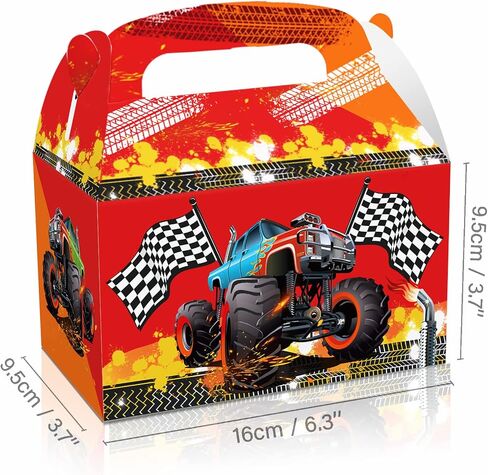 12 Packs Off-road Racing Party Favor Treat Boxes Goodies Boxes Monster Truck Gift Boxes Racing Theme Candy Treat Boxes for Birthday Party Decration Supplies in Saudi Arabia
