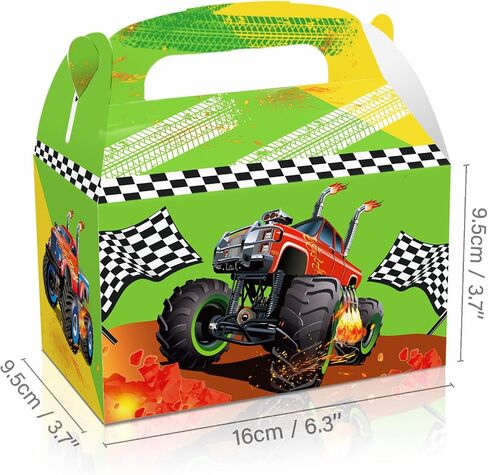 12 Packs Off-road Racing Party Favor Treat Boxes Goodies Boxes Monster Truck Gift Boxes Racing Theme Candy Treat Boxes for Birthday Party Decration Supplies in Saudi Arabia