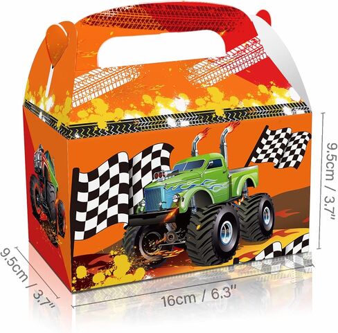 12 Packs Off-road Racing Party Favor Treat Boxes Goodies Boxes Monster Truck Gift Boxes Racing Theme Candy Treat Boxes for Birthday Party Decration Supplies in Saudi Arabia