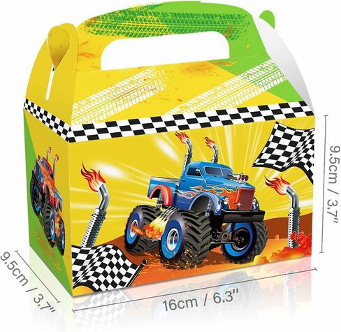 12 Packs Off-road Racing Party Favor Treat Boxes Goodies Boxes Monster Truck Gift Boxes Racing Theme Candy Treat Boxes for Birthday Party Decration Supplies in Saudi Arabia