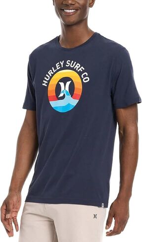 تي شيرت رجالي من Hurley Icon Slash Gradient، أزرق، مقاس متوسط in Saudi Arabia