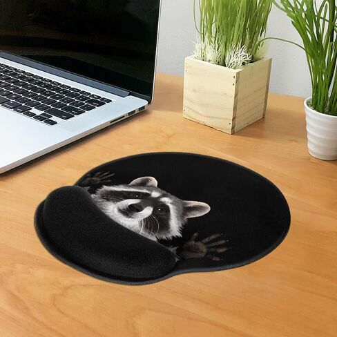 WIRESTER Black White Tuxedo Cat Comfortable Wrist Support Mouse Pad for Home and Office in Saudi Arabia