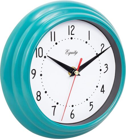 ساعة حائط تناظرية كوارتز أساسية مقاس 8 بوصات من إكويتي 25020 in Kuwait