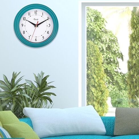 ساعة حائط تناظرية كوارتز أساسية مقاس 8 بوصات من إكويتي 25020 in Kuwait