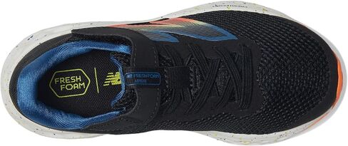 حذاء جري New Balance Fresh Foam Arishi V4 بنجي مع حزام علوي، أسود/أزرق عقيقي/برتقالي حارق، مقاس 2.5 × عرض أمريكي للجنسين للأطفال الصغار in Saudi Arabia
