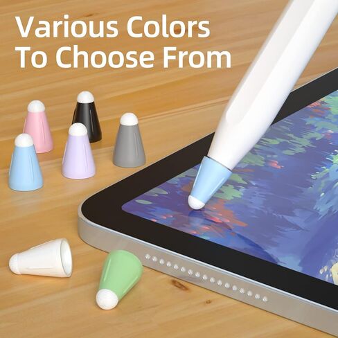 Compatible Apple Pencil Nib Protector, Silicone Fiber Nib Protector [Pack of 10], Noiseless Non-Slip Silicone Nib Cover for Apple Pencil 2nd Generation / 1st and Apple Pencil (USB-C).Purple in Saudi Arabia