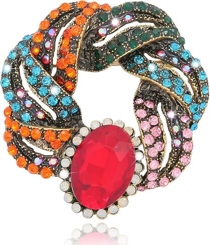 Flower Rhinestone Brooch Large Crystal Brooches for Women Pin Wedding Fashion Brooches Jewelry,Women Gift,Girl Gift in Saudi Arabia