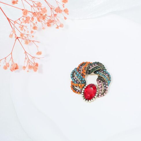 Flower Rhinestone Brooch Large Crystal Brooches for Women Pin Wedding Fashion Brooches Jewelry,Women Gift,Girl Gift in Saudi Arabia