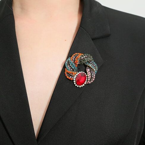Flower Rhinestone Brooch Large Crystal Brooches for Women Pin Wedding Fashion Brooches Jewelry,Women Gift,Girl Gift in Saudi Arabia