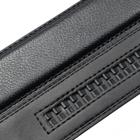 Ma-G Men's Leather Ratchet Comfort Click Belt with Slide Buckle - Adjustable Trim-to-Fit Design. in Saudi Arabia