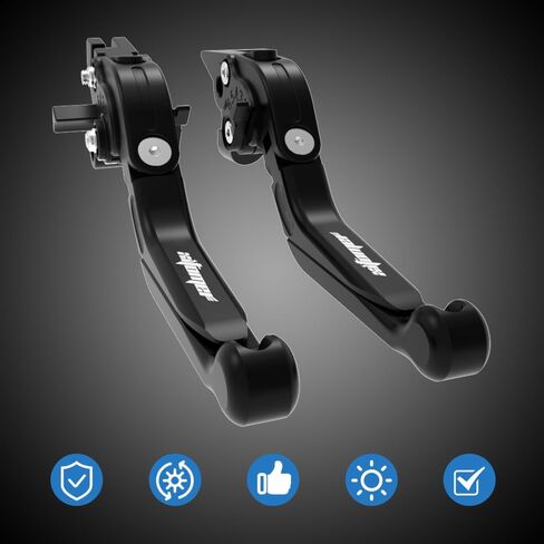 xitomer CNC Foldable Motorcycle Brake Clutch Levers, Fit for CBR1000RR Fireblade 2008-2016, CBR600RR 07-23, Adjustable Extendable Brake Levers Clutch Lever (Black) in Saudi Arabia