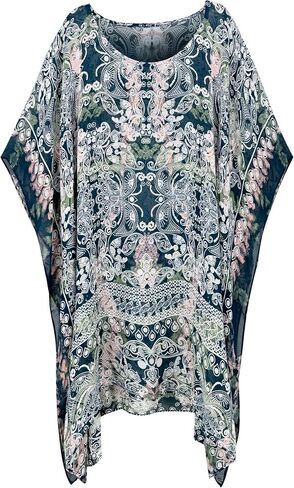 Moss Rose Women's Beach Kaftan Dresses Kimono Swimsuit Cover up for Bathing Suit with Floral Pattern in Saudi Arabia