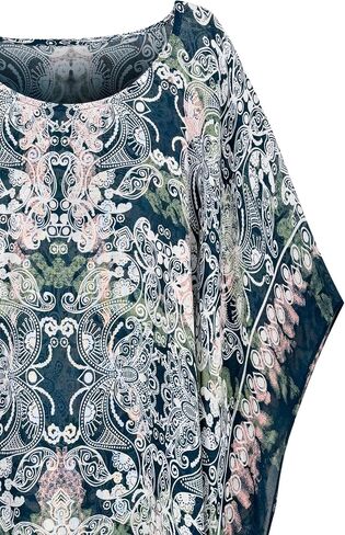 Moss Rose Women's Beach Kaftan Dresses Kimono Swimsuit Cover up for Bathing Suit with Floral Pattern in Saudi Arabia