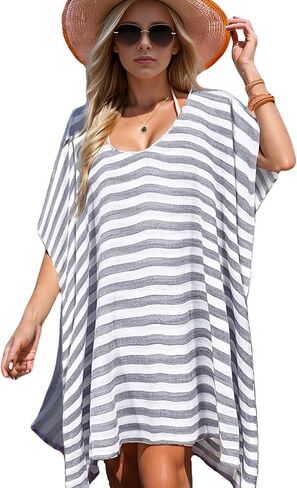 Moss Rose Women's Beach Kaftan Dresses Kimono Swimsuit Cover up for Bathing Suit with Floral Pattern in Saudi Arabia