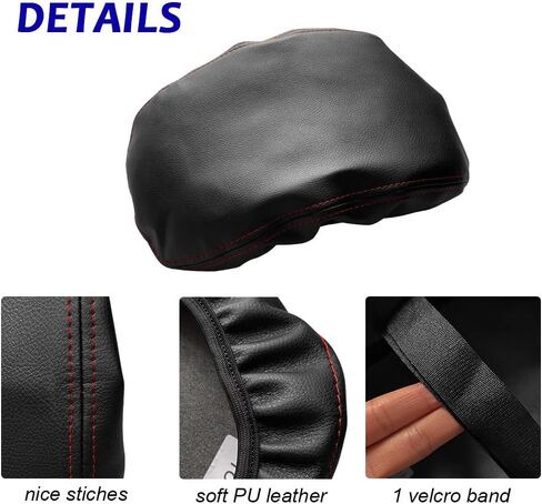 غطاء مسند ذراع وحدة التحكم متوافق مع ملحقات شيفروليه إكوينوكس 2018-2023 2024 غطاء وحدة التحكم المركزية لسيارة تشيفي إكوينوكس 2022 2023 واقي وسادة مسند الذراع (أسود مع غرز حمراء) in Kuwait