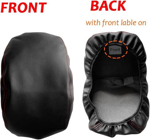 غطاء مسند ذراع وحدة التحكم متوافق مع ملحقات شيفروليه إكوينوكس 2018-2023 2024 غطاء وحدة التحكم المركزية لسيارة تشيفي إكوينوكس 2022 2023 واقي وسادة مسند الذراع (أسود مع غرز حمراء) in Kuwait