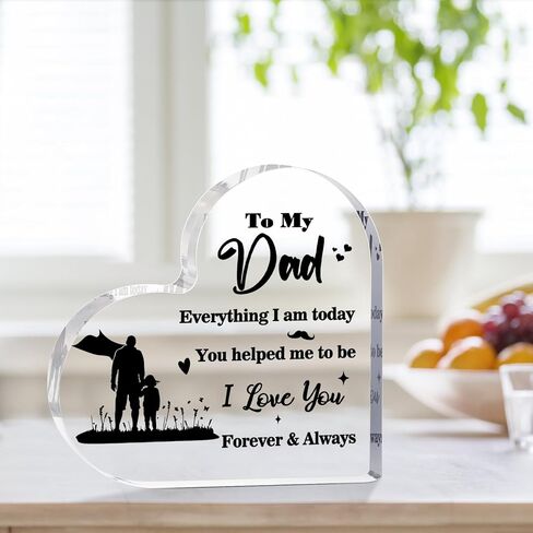 قطعة قلب أكريليك محفورة بكلمات دافئة in Kuwait