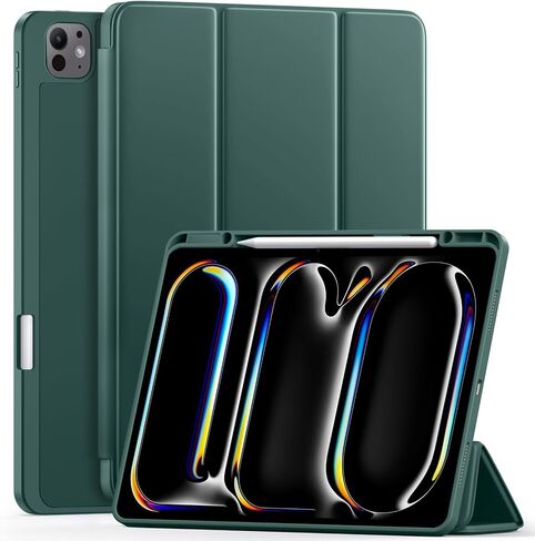 LEOMARON Compatible with iPad Pro 13 Inch Case 2024 M4 with Pencil Holder, Soft TPU Back Cover for iPad 13 Pro Case, Trifold Stand, Support Pencil Pro and Pencil (USB-C), Auto Wake/Sleep, Aurora Blue in Saudi Arabia