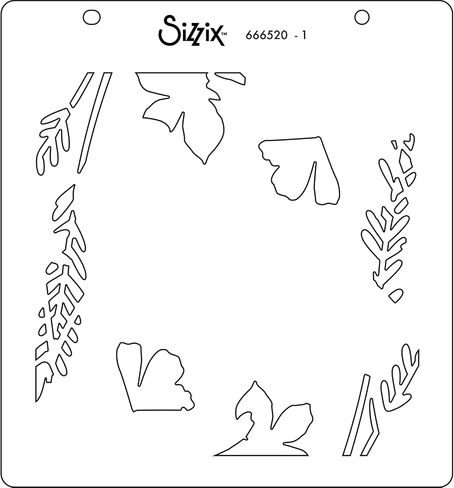 Sizzix Layered Stencils-Botanical Border, White in Saudi Arabia