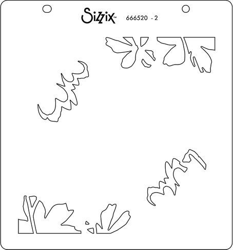 Sizzix Layered Stencils-Botanical Border, White in Saudi Arabia