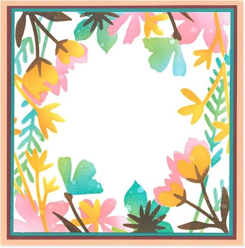 Sizzix Layered Stencils-Botanical Border, White in Saudi Arabia