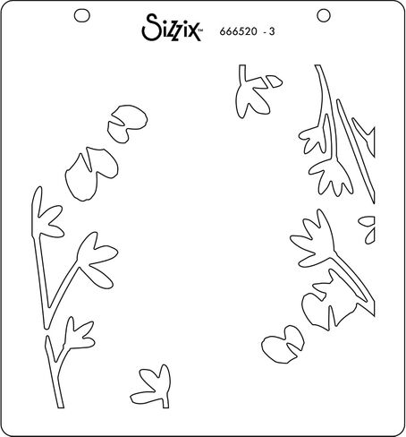 Sizzix Layered Stencils-Botanical Border, White in Saudi Arabia