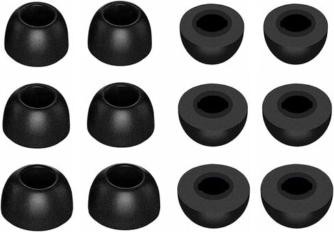 ALXCD Foam Ear Tips Compatible with JBL VIBE Buds Earbuds, 6 Pairs S/M/L Sizes Replacement Soft Noise Isolation Memory Foam Earbuds Tips Eartips Foam Tips, Compatible with JBL VIBE Buds 6 Pairs Black in Saudi Arabia