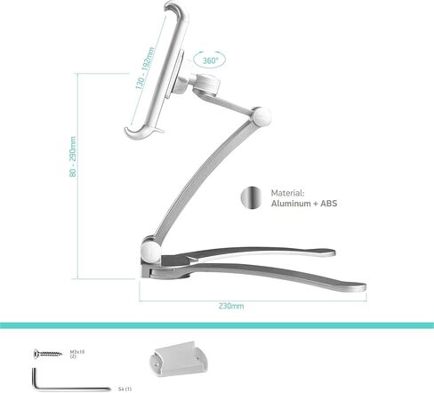 ONKRON حامل الهاتف الخليوي حامل الكمبيوتر اللوحي العالمي لشاشات 4.7 بوصة إلى 11 بوصة قابل للتعديل سطح المكتب مهد DS-01 in Kuwait