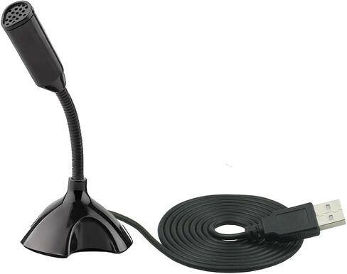 3.5mm Microphone，Adjustable gooseneck Mini for Laptop/Desktop Computers pc Microphone，Plug and Play, Driver-Free Desk Microphone，Recordings, Games, Streaming, podcasts. (3.5MM) in Saudi Arabia
