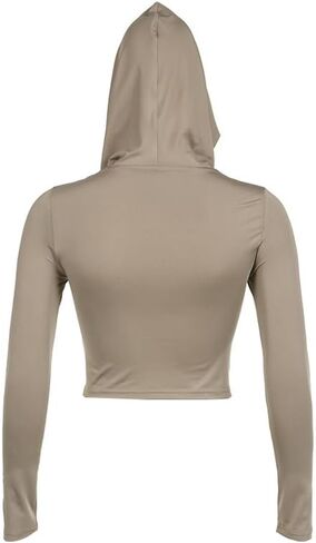 المرأة LovelyWholesale كم طويل Bodycon هوديس Ruched اقتصاص قمم البلوز in Saudi Arabia