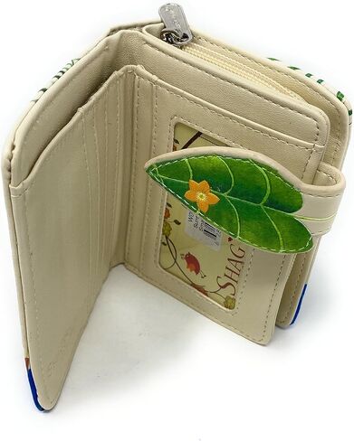 Shag Wear Sunset Frog Small Wallet for Women and Teen Girls Vegan Faux Leather 4.5" Beige in Kuwait