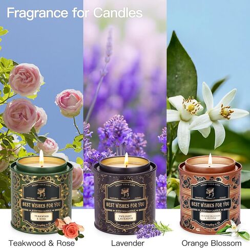 3 Pack Candles for Home Scented, Lavender Aromatherapy Jar Candles, 30 oz 210H Long Lasting Candles, Scented Candles Gift Set for Women, Lover, Friends, Perfect for Birthday Gifts in Saudi Arabia