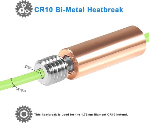 5 قطع ترقية جميع سبائك التيتانيوم المعدنية Heatbreak Sprite Extruder أنبوب أسطواني حراري لكسر الحرارة لطابعة Creality Ender 3 S1، Ender3 S1 Pro، CR10 Smart Pro، Sermoon V1 ثلاثية الأبعاد in Kuwait