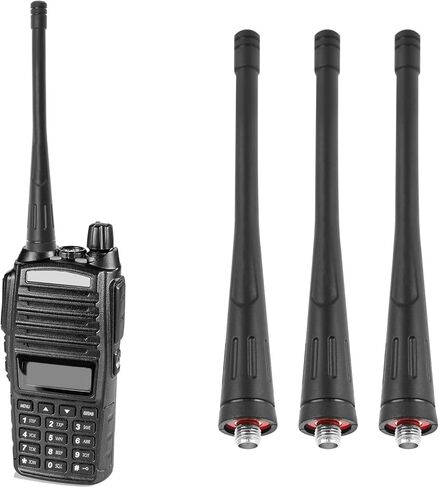 SING F LTD 4 قطع أحادية النطاق UHF 400-480 ميجا هرتز SMA-أنثى هوائي متوافق مع راديو Baofeng ثنائي الاتجاه BF-888S/BF-777S/BF-666S مقاومة 50 أوم 11.5 سم in Kuwait