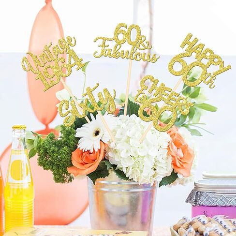 15 PCS 100th Birthday Centerpiece Sticks One Hundred Happy 100th Vintage 1925 Table Flower Centerpieces Sticks Cheers to 100 Fabulous Floral Decorations for 100th Birthday Party Supplies Gold in Saudi Arabia