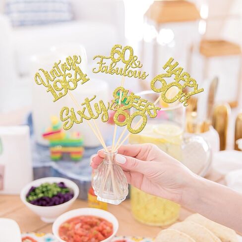 15 PCS 100th Birthday Centerpiece Sticks One Hundred Happy 100th Vintage 1925 Table Flower Centerpieces Sticks Cheers to 100 Fabulous Floral Decorations for 100th Birthday Party Supplies Gold in Saudi Arabia
