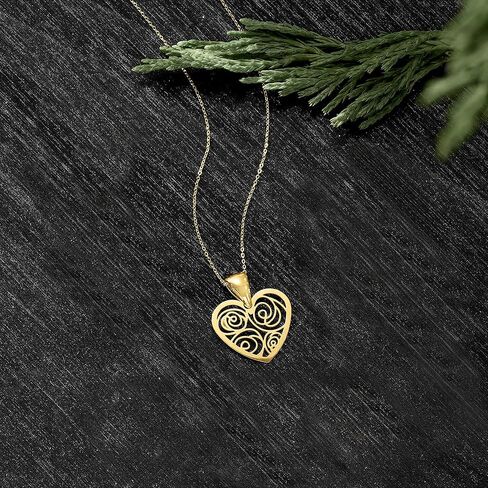 Ross-Simons Italian 14kt Yellow Gold Openwork Heart Pendant Necklace. 16.5 inches in Saudi Arabia