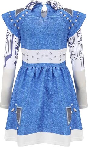 Addison Alien Costume for Zombies 3 Girls Cosplay Dress Up Outfits for Kids Movie Halloween Party in Kuwait
