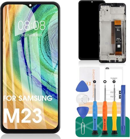 لشاشة Samsung Galaxy M23 البديلة لشاشة Samsung M23 LCD لشاشة SM-M236B SM-M236B/DS محول رقمي لشاشة اللمس استبدال أجزاء إصلاح مع إطار in Saudi Arabia