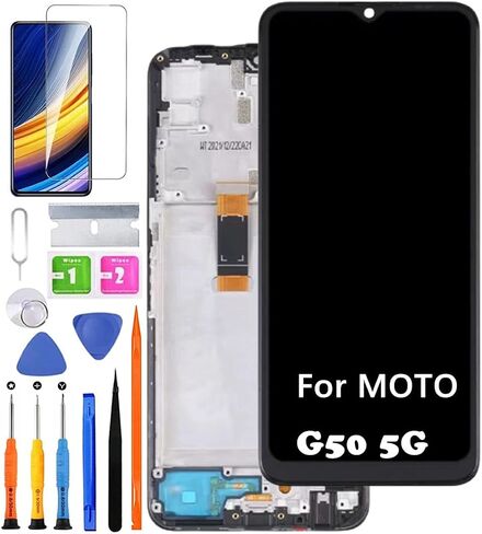 Screen Replacement for Motorola Moto G50 5G XT2149-1 LCD Display Touch Digitizer Assembly with Frame with Repair Part Tools in Saudi Arabia